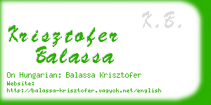 krisztofer balassa business card